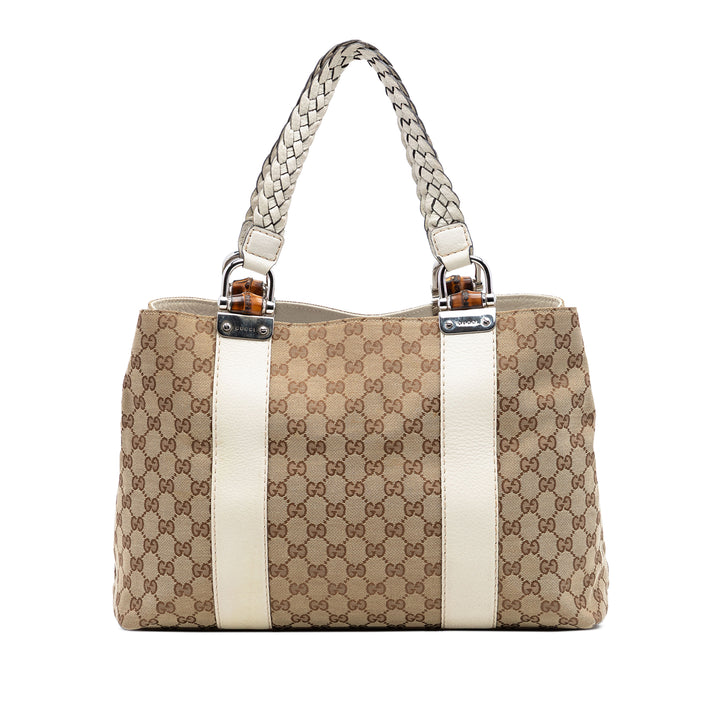 Gucci Medium GG Toile Bamboo Libeccio Cabas