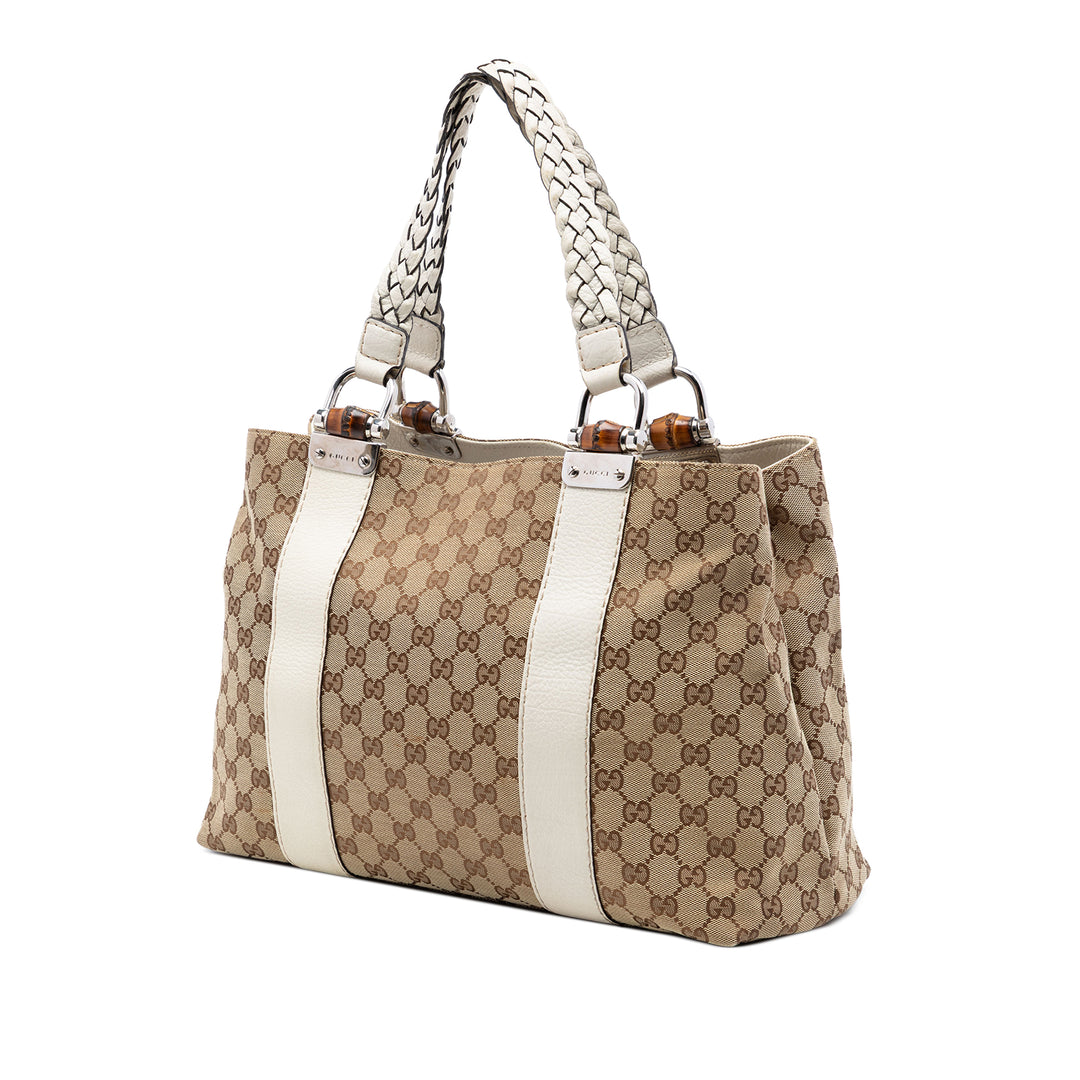 Gucci Medium GG Toile Bamboo Libeccio Cabas
