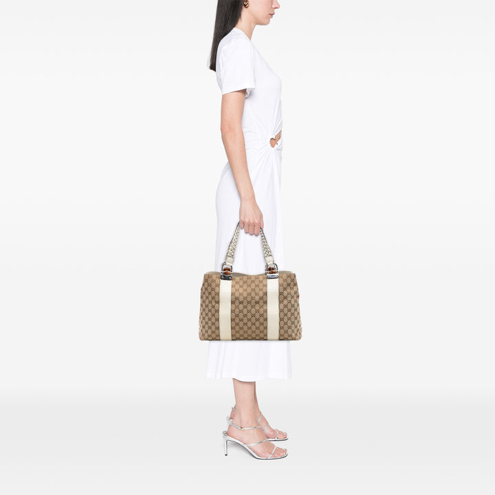 Gucci Medium GG Toile Bamboo Libeccio Cabas