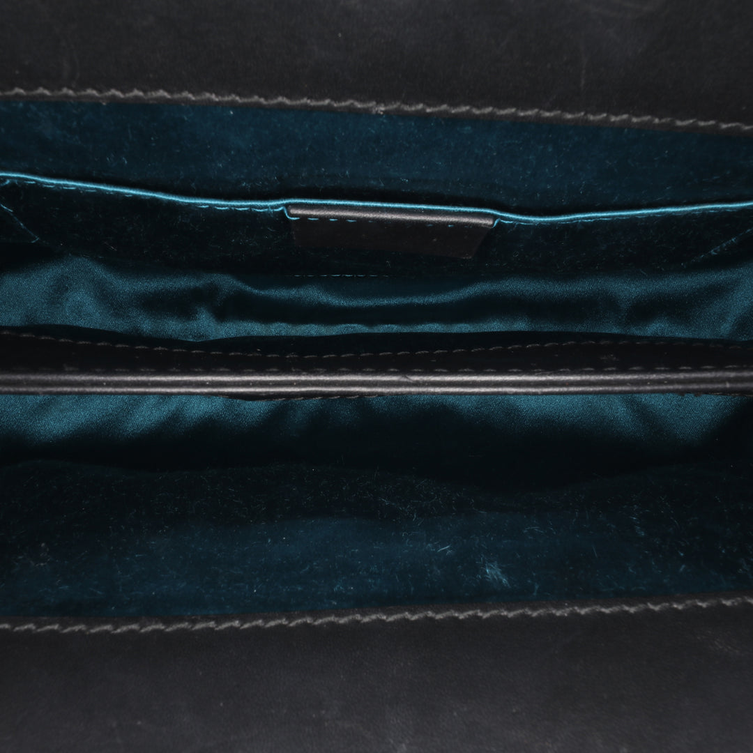 Small Suede Ophidia Chain Crossbody Black - Gaby Paris