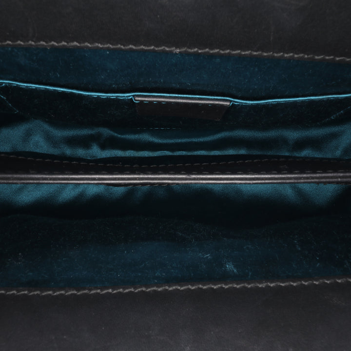 Small Suede Ophidia Chain Crossbody Black - Gaby Paris