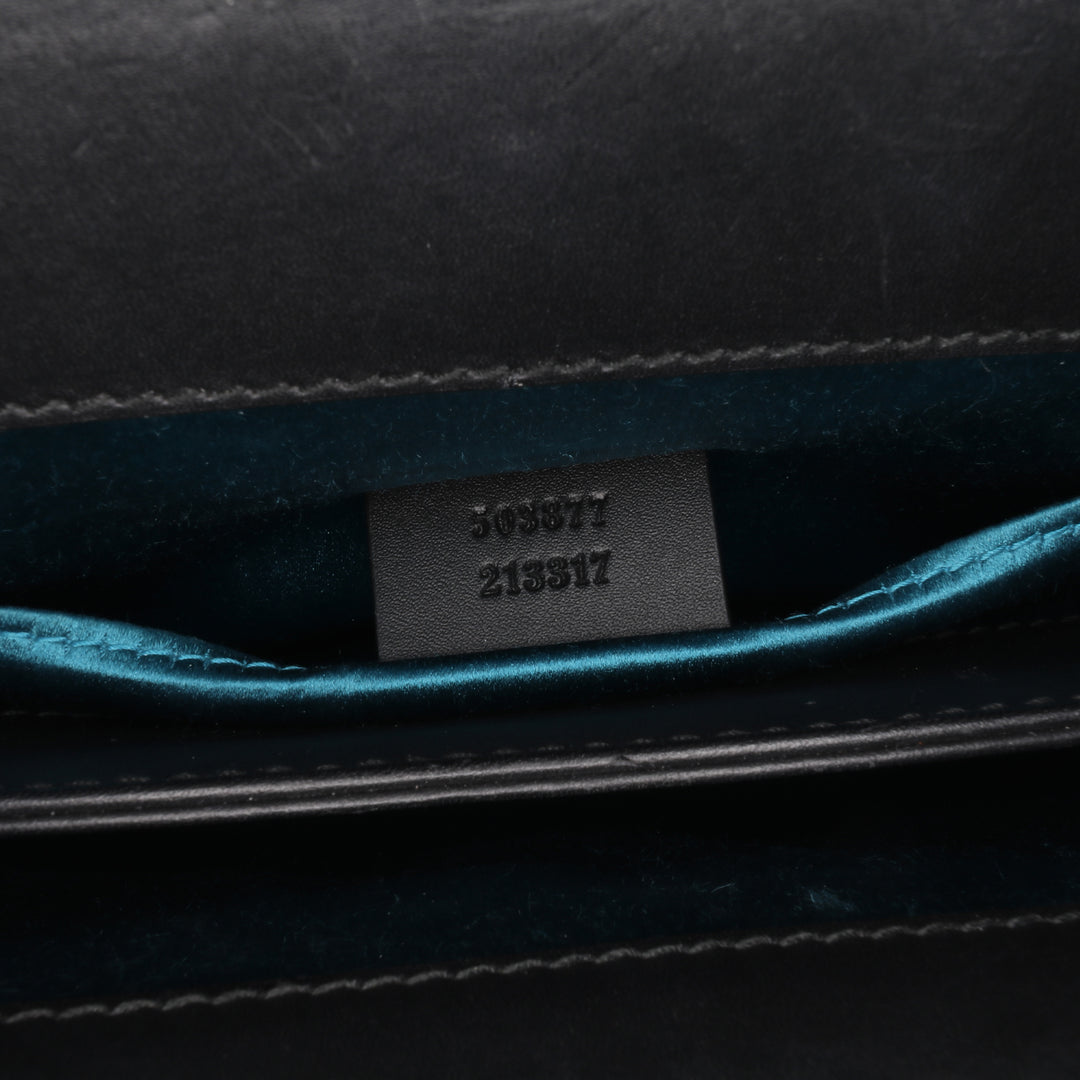 Small Suede Ophidia Chain Crossbody Black - Gaby Paris