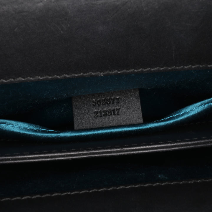 Small Suede Ophidia Chain Crossbody Black - Gaby Paris