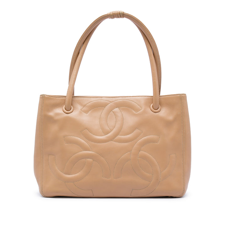 Chanel Cuir d'agneau Triple CC Cabas