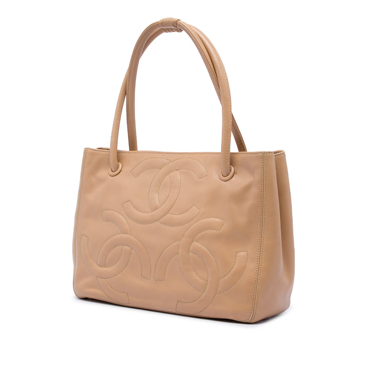 Chanel Cuir d'agneau Triple CC Cabas