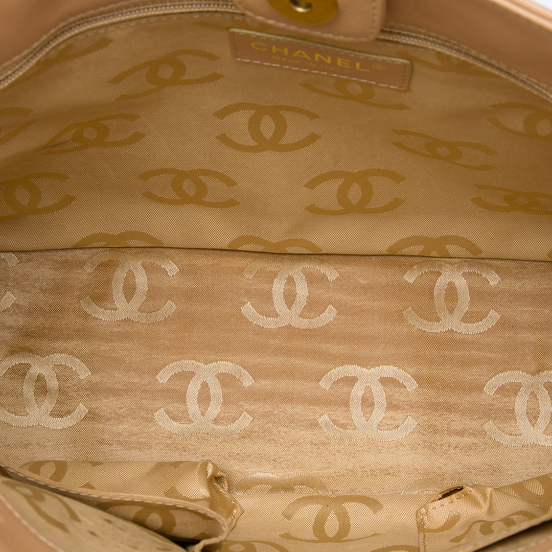 Chanel Cuir d'agneau Triple CC Cabas