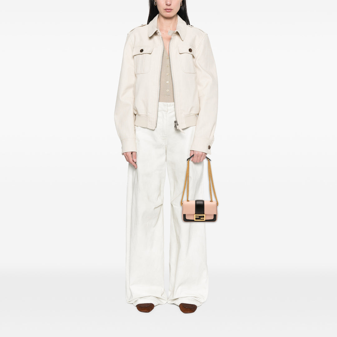 Fendi Mini Bicolor Nappa Apolo Sac à chaîneuette Sac bandoulière