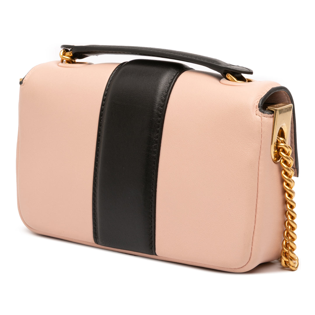 Fendi Mini Bicolor Nappa Apolo Sac à chaîneuette Sac bandoulière