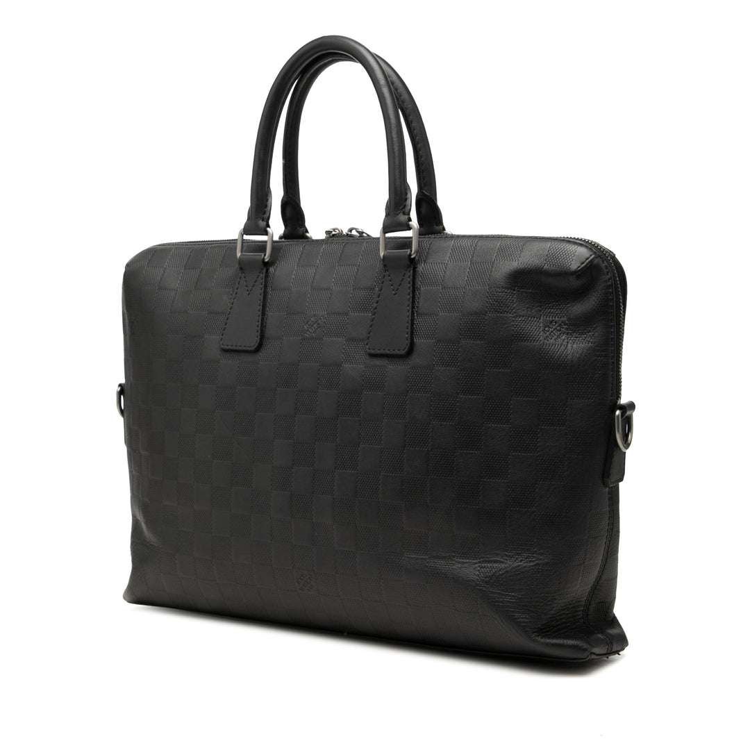 Porte Documents Jour Damier Infini Noir