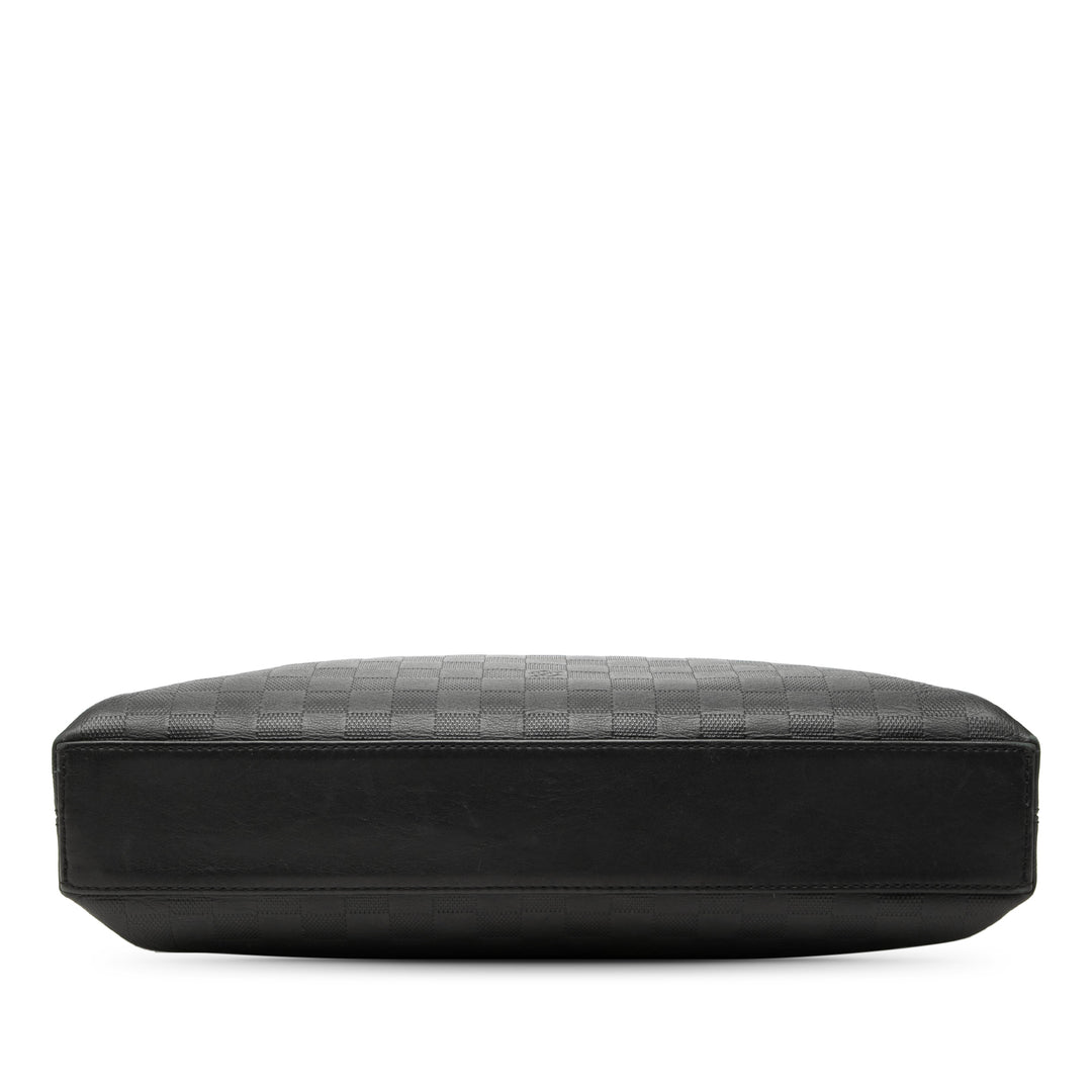 Porte Documents Jour Damier Infini Noir