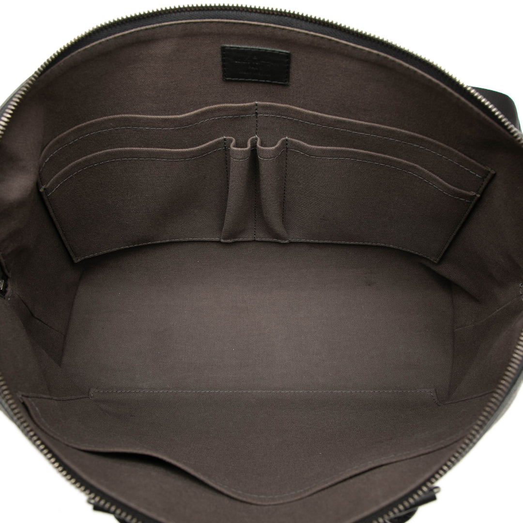 Porte Documents Jour Damier Infini Noir