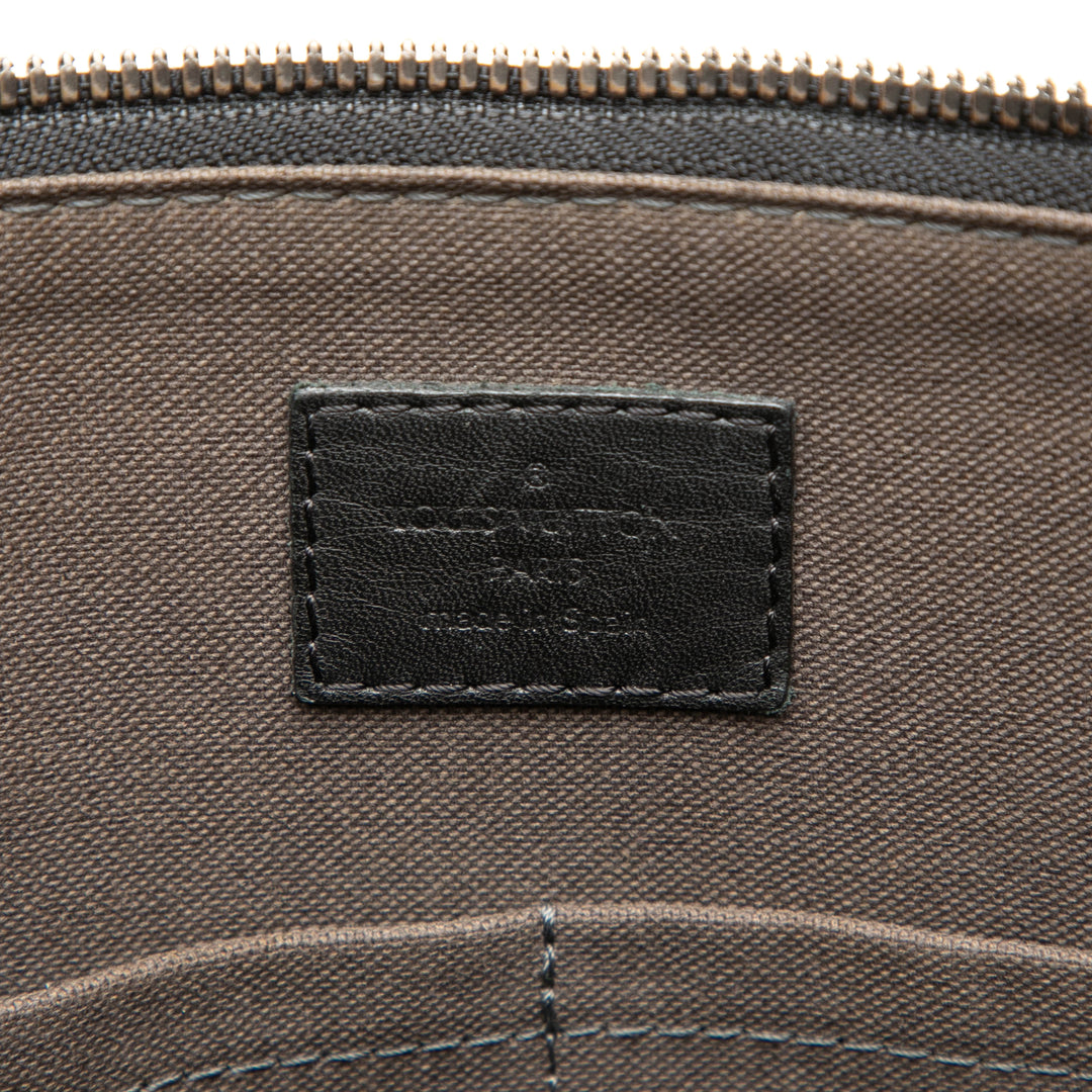 Porte Documents Jour Damier Infini Noir