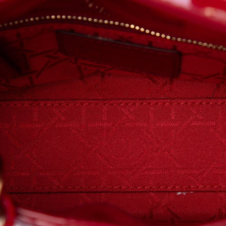 Dior Lady Dior Cannage Mini Rouge – vue 5 – GABY PARIS