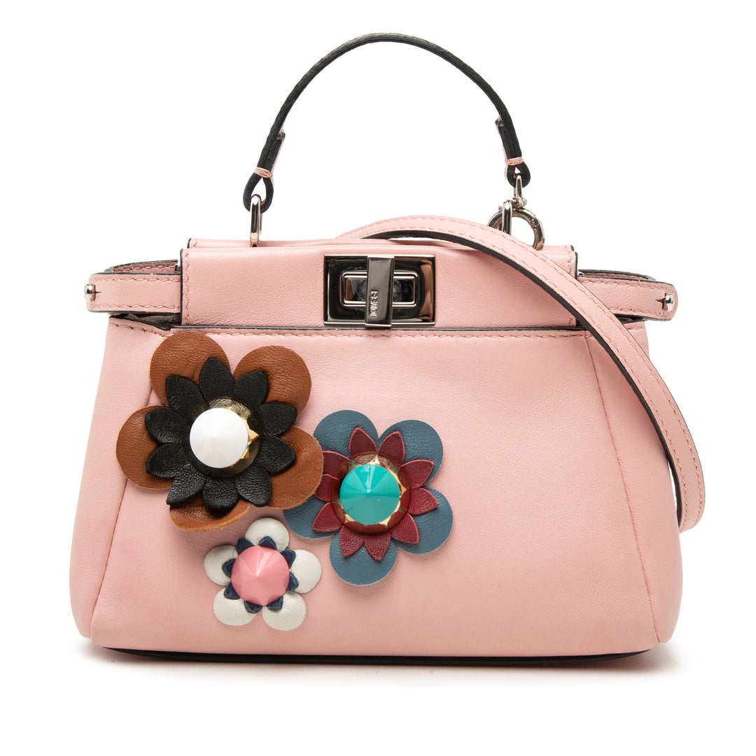 Fendi Micro Cuir Flowerland Peekaboo Sac