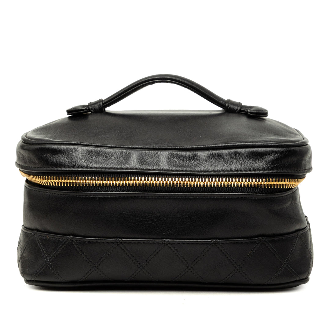 CC Matelassé Vanity Cuir d'agneau Noir