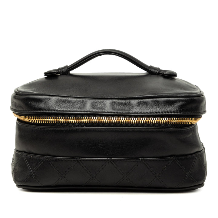 CC Matelassé Vanity Cuir d'agneau Noir