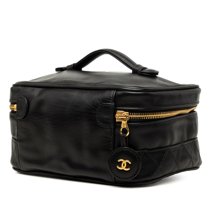 CC Matelassé Vanity Cuir d'agneau Noir