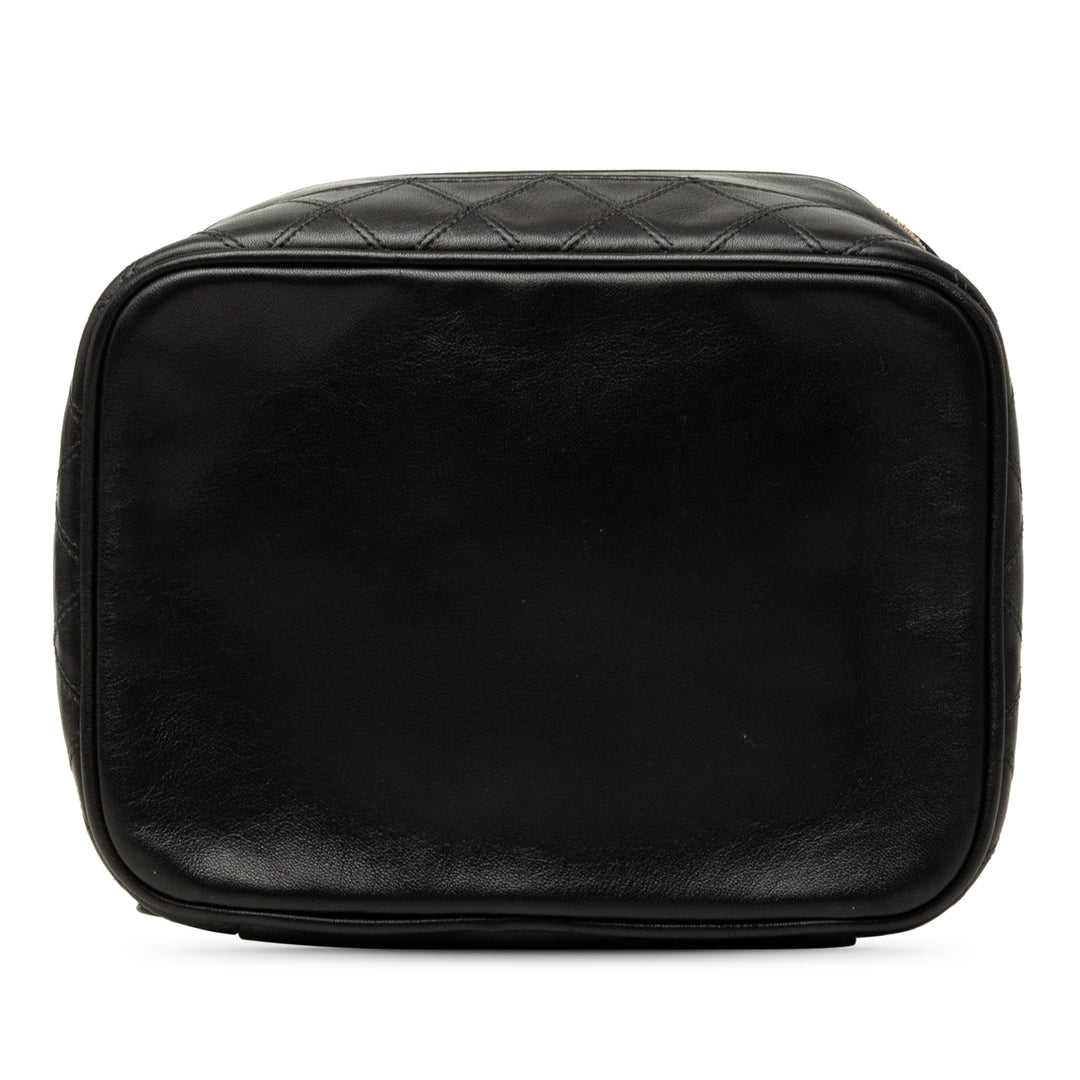 CC Matelassé Vanity Cuir d'agneau Noir