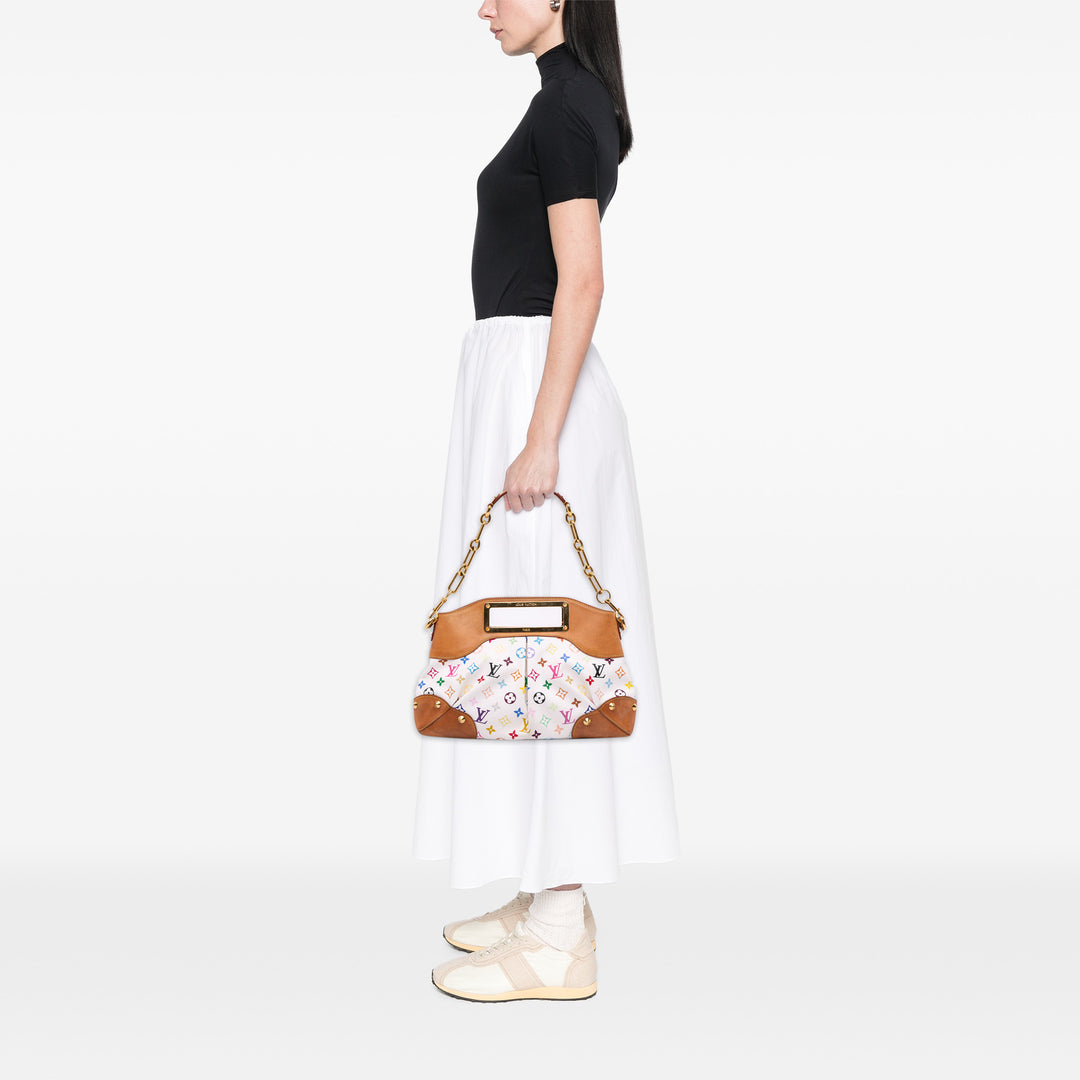 Louis Vuitton Monogram Multicolore Judy MM Blanc