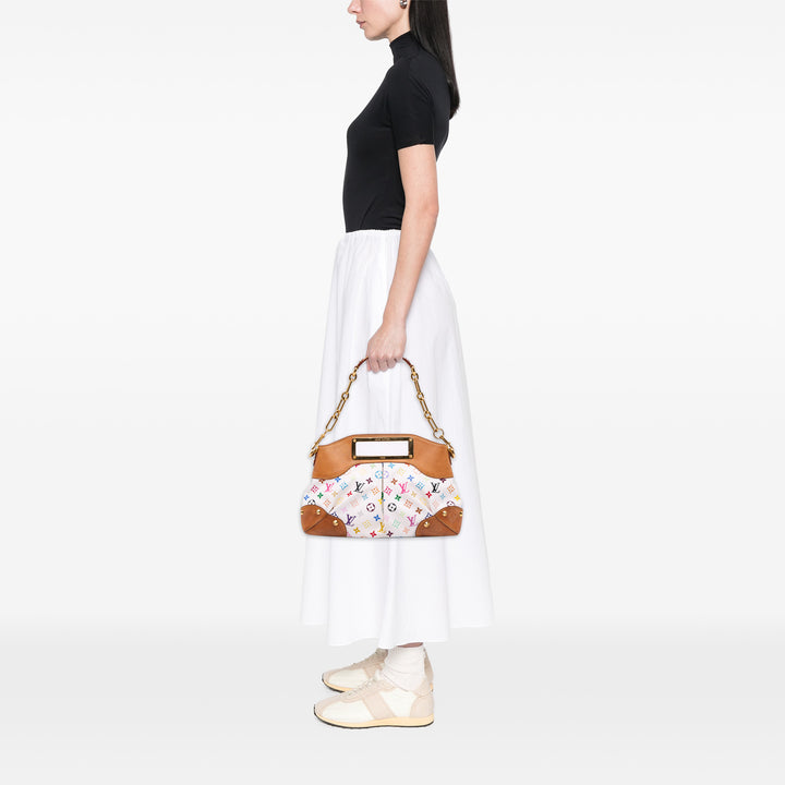 Louis Vuitton Monogram Multicolore Judy MM Blanc