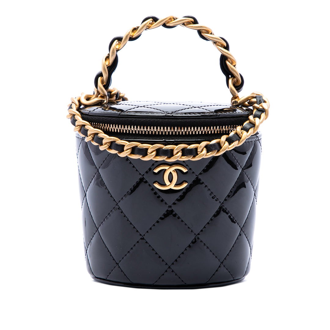 Chanel Vanity Matelassé Afternoon Tea avec chaîne Noir – vue principale – GABY PARIS