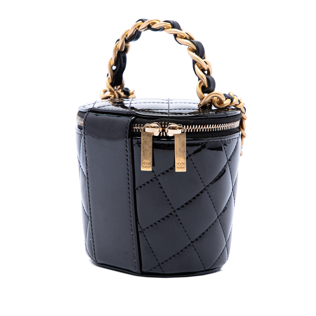 Chanel Vanity Matelassé Afternoon Tea avec chaîne Noir – vue 2 – GABY PARIS
