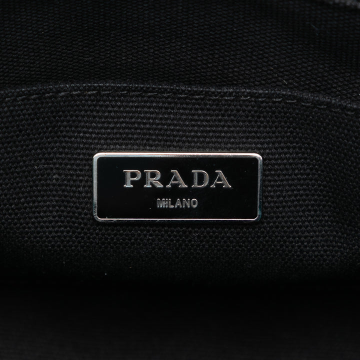 Prada Cabas Canapa Logo Camouflage Bleu – vue 5 – GABY PARIS