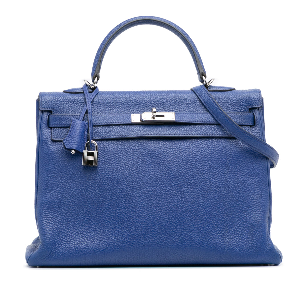 Hermès Togo Kelly II Retourne 35 Bleu – GABY PARIS Authentique