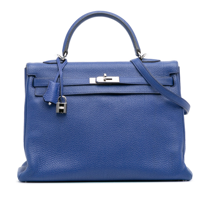 Hermès Togo Kelly II Retourne 35 Bleu – GABY PARIS Authentique