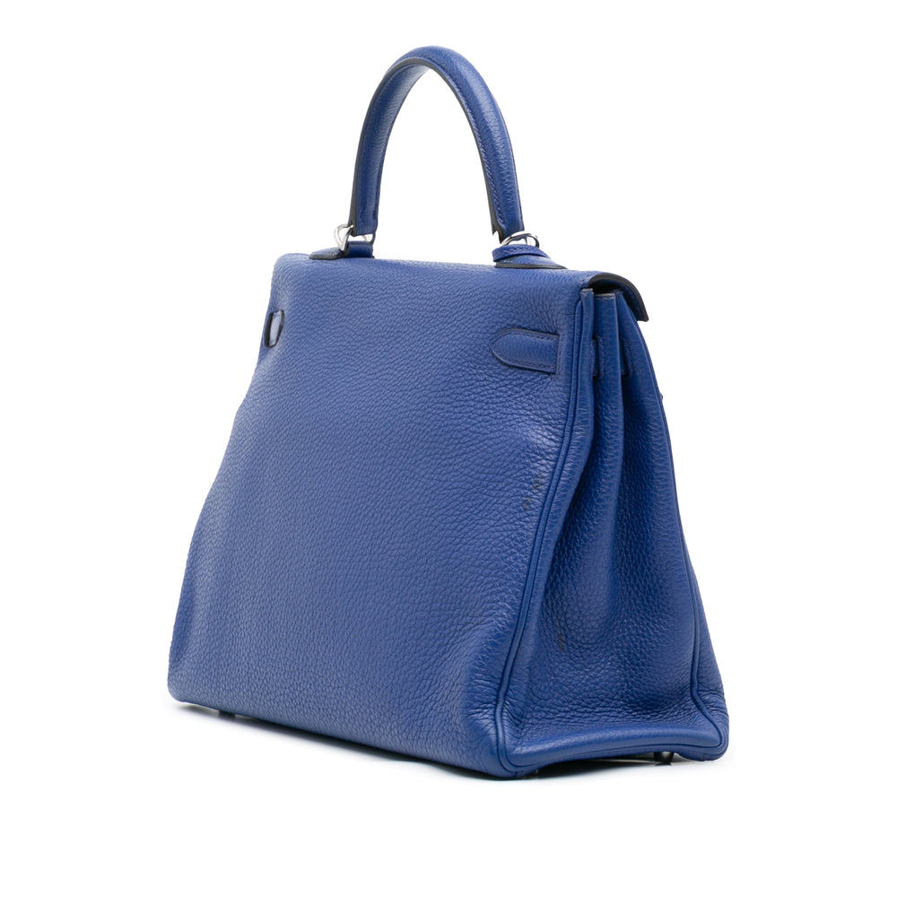 Hermès Togo Kelly II Retourne 35 Bleu – GABY PARIS Authentique