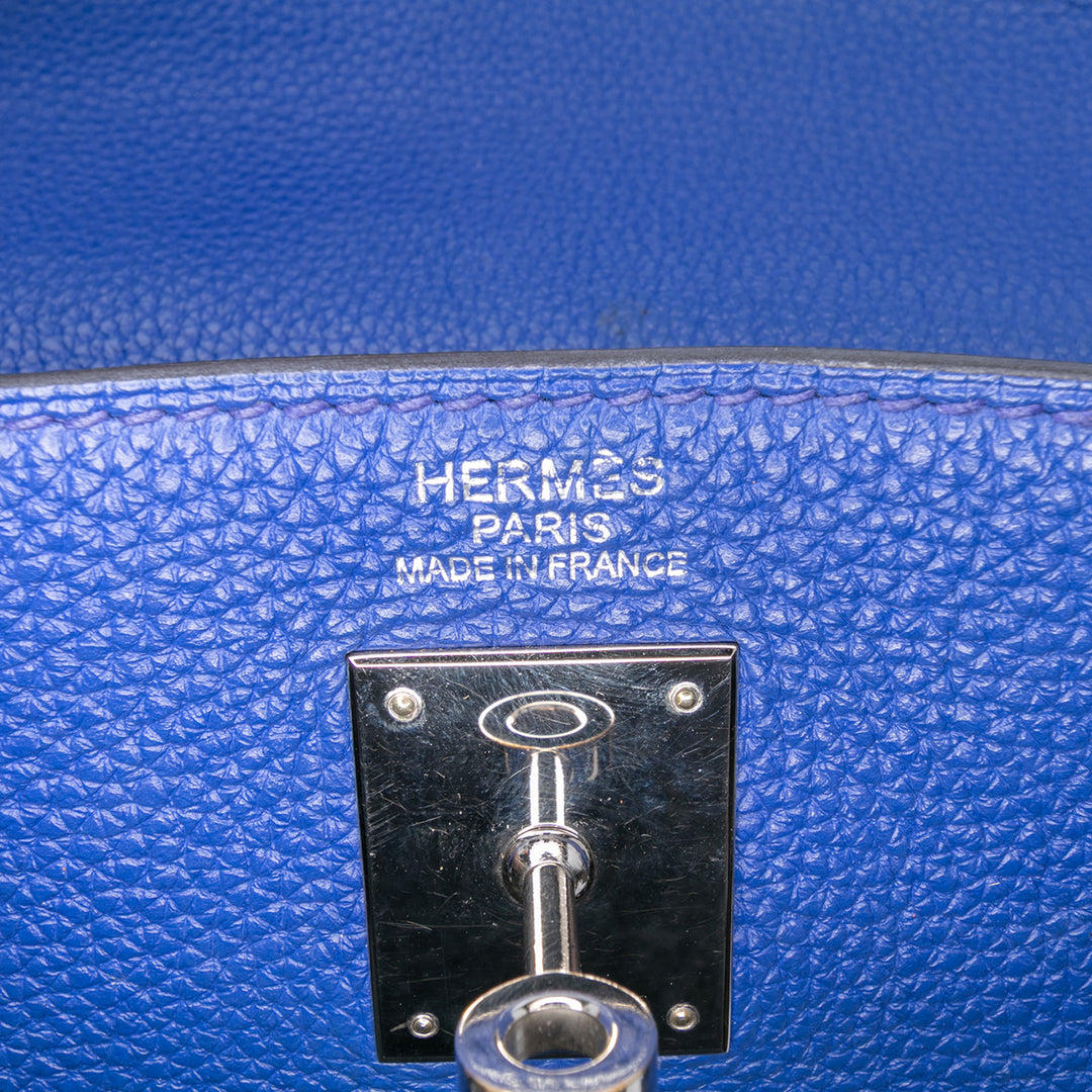 Hermès Togo Kelly II Retourne 32 Bleu