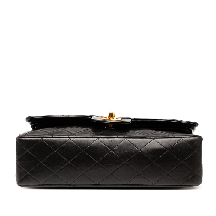 Chanel Medium Classic Cuir d’agneau Double rabat Noir