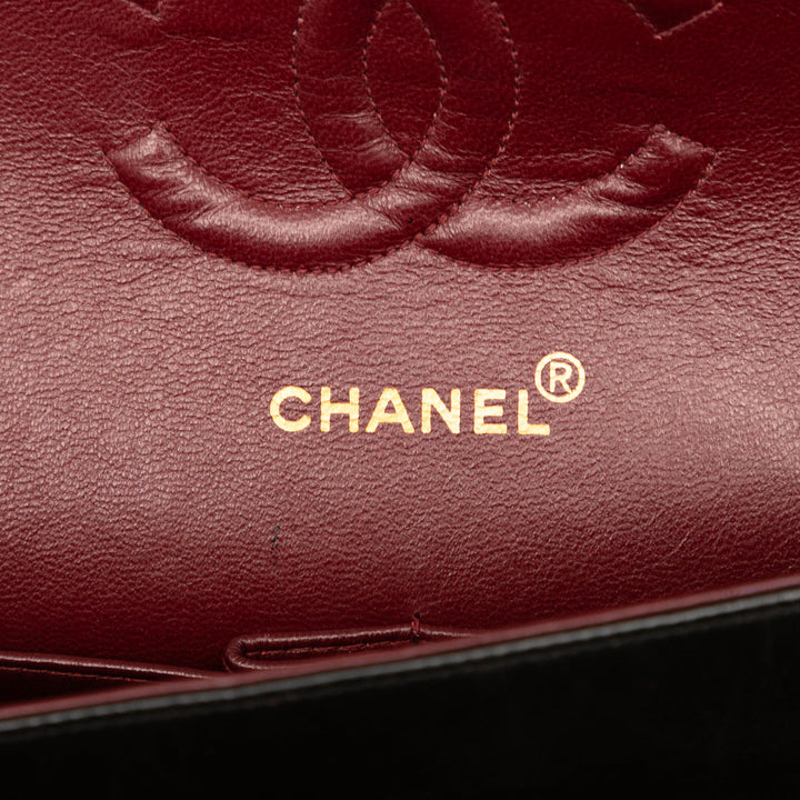 Chanel Medium Classic Cuir d’agneau Double rabat Noir