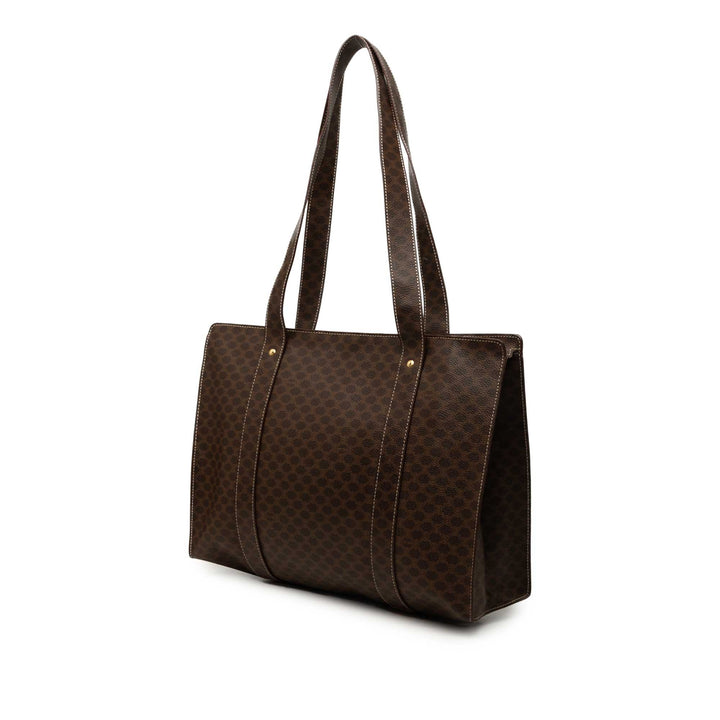 Celine Macadam Cabas Toile enduite Marron – vue 2 – GABY PARIS