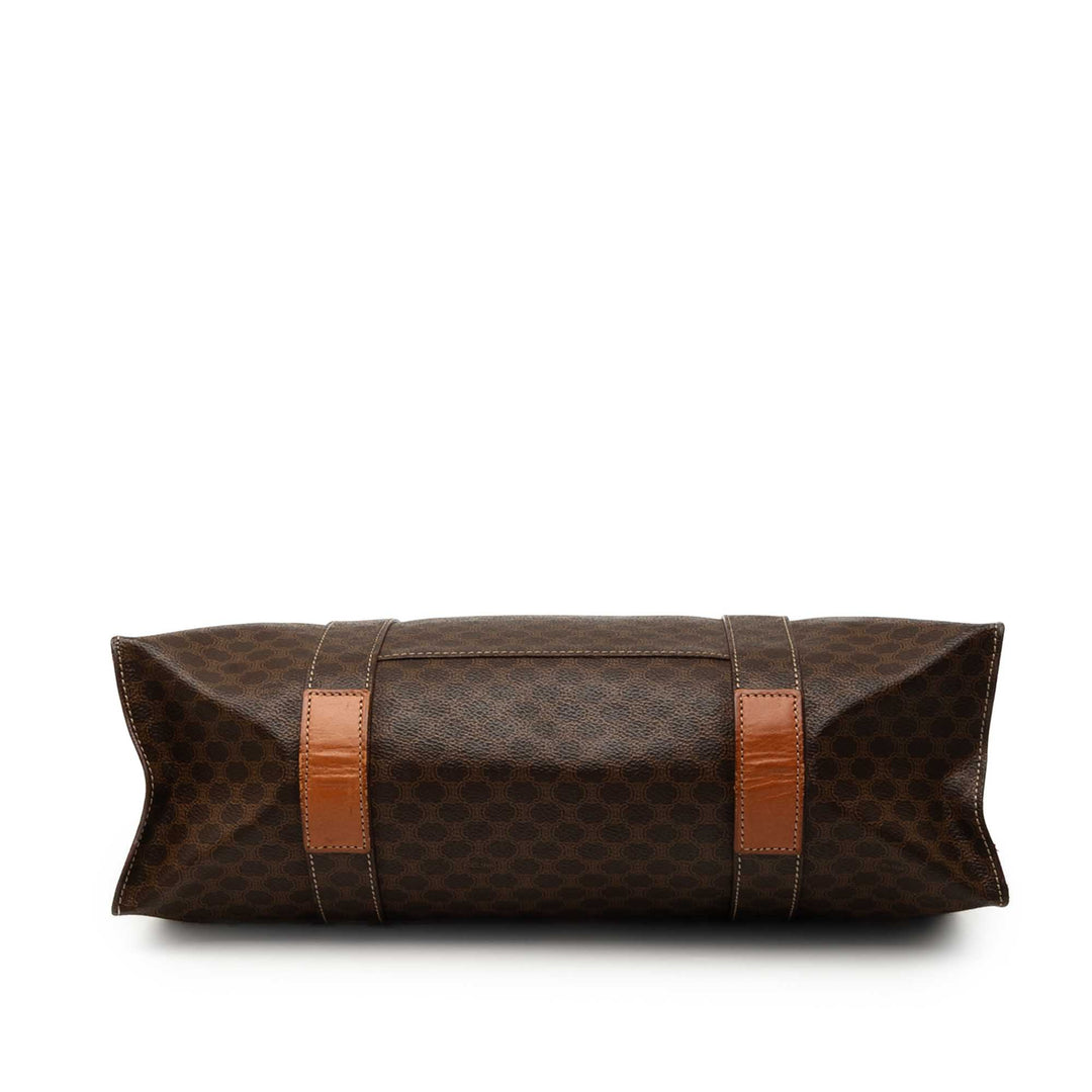 Celine Macadam Cabas Toile enduite Marron – vue 3 – GABY PARIS