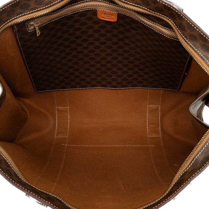 Celine Macadam Cabas Toile enduite Marron – vue 4 – GABY PARIS