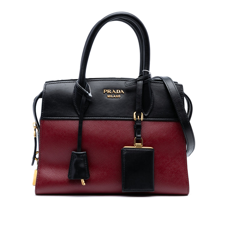 Prada Small Saffiano And City Veau Esplanade Sac cartable Rouge