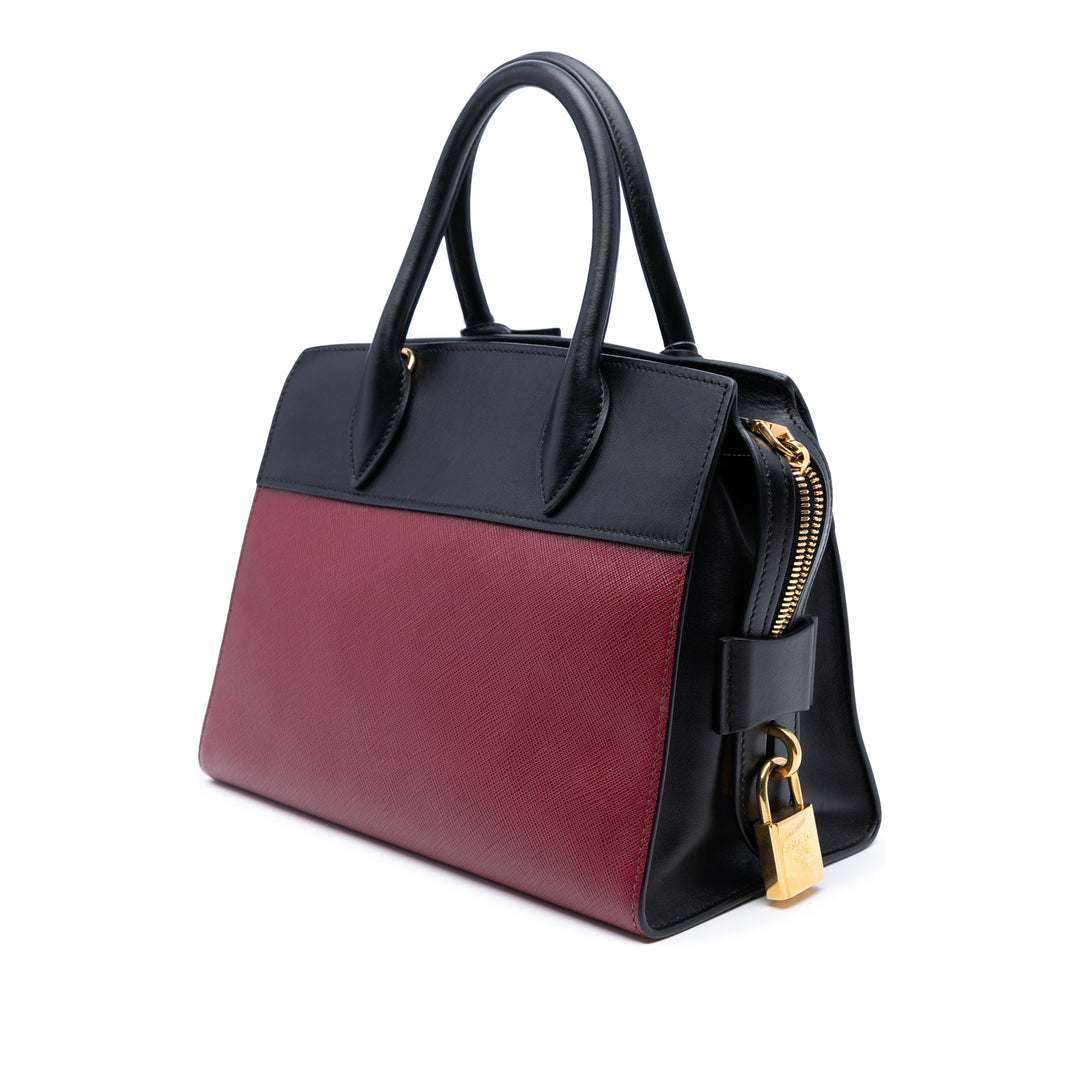 Prada Small Saffiano And City Veau Esplanade Sac cartable Rouge