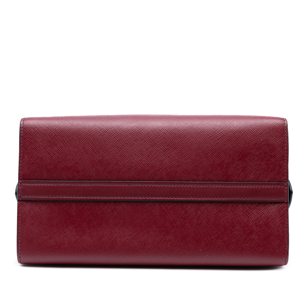 Prada Small Saffiano And City Veau Esplanade Sac cartable Rouge