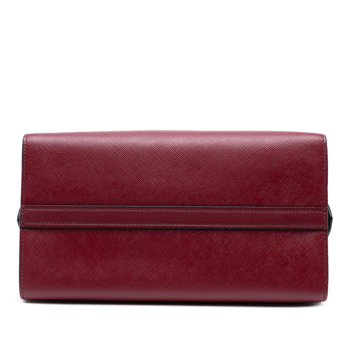 Prada Small Saffiano And City Veau Esplanade Sac cartable Rouge