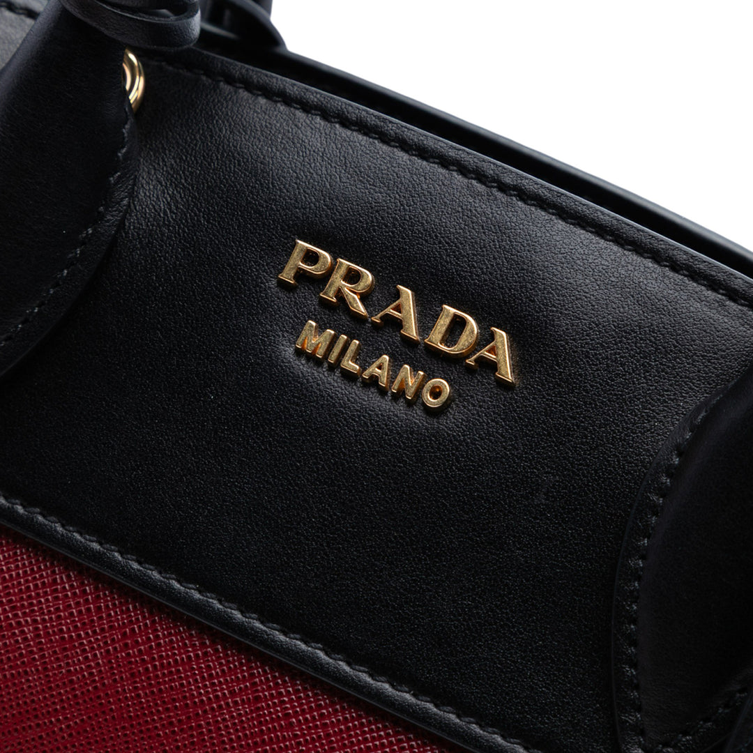 Prada Small Saffiano And City Veau Esplanade Sac cartable Rouge