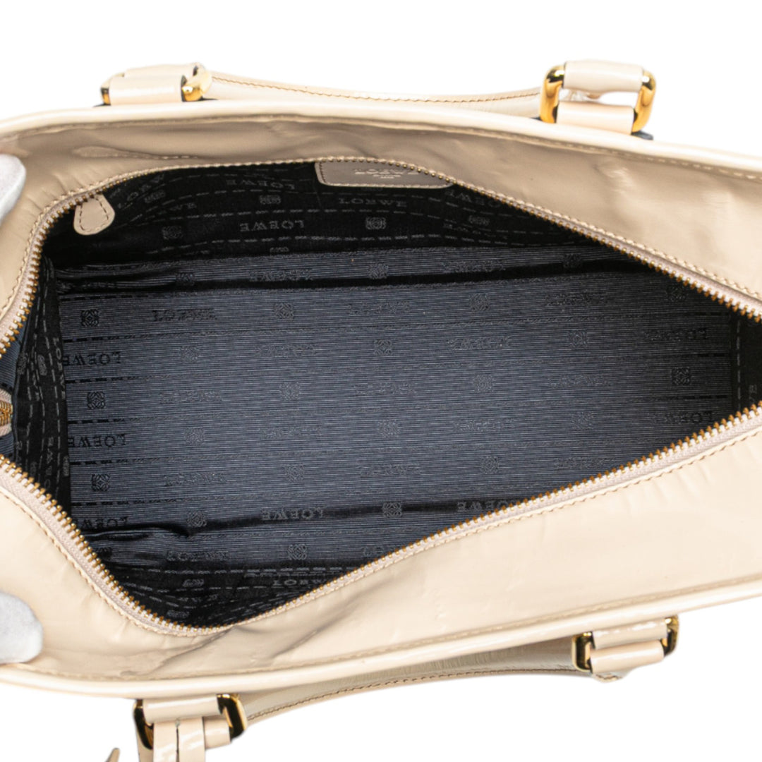 LOEWE Cuir verni Amazona 28 Sac à main Marron – GABY PARIS Authentique