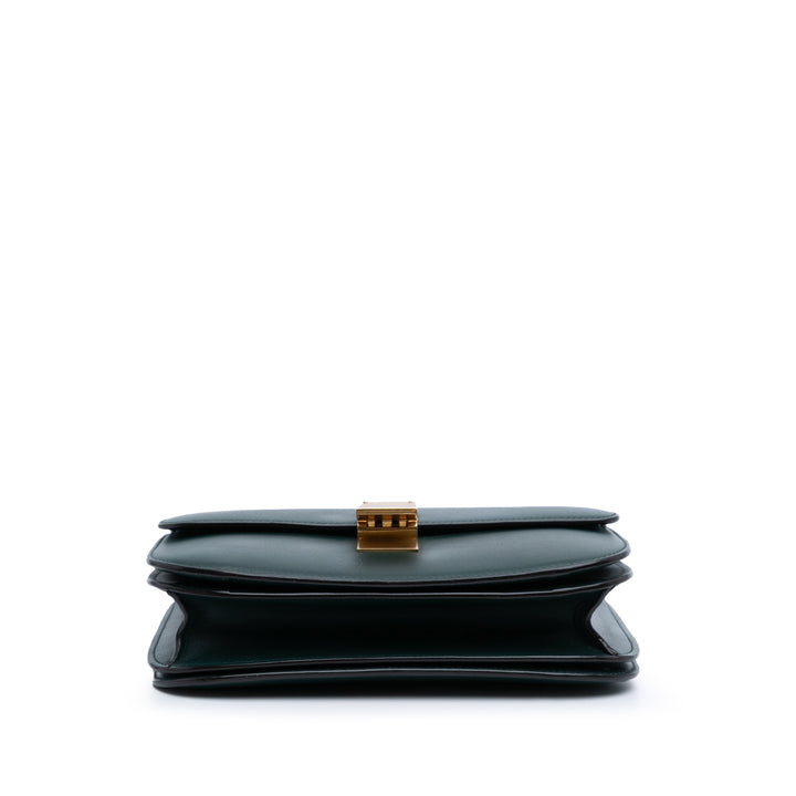 Celine Medium Cuir de veau Classic Boîte Vert