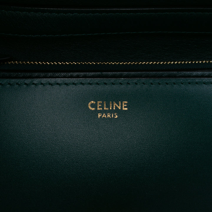 Celine Medium Cuir de veau Classic Boîte Vert