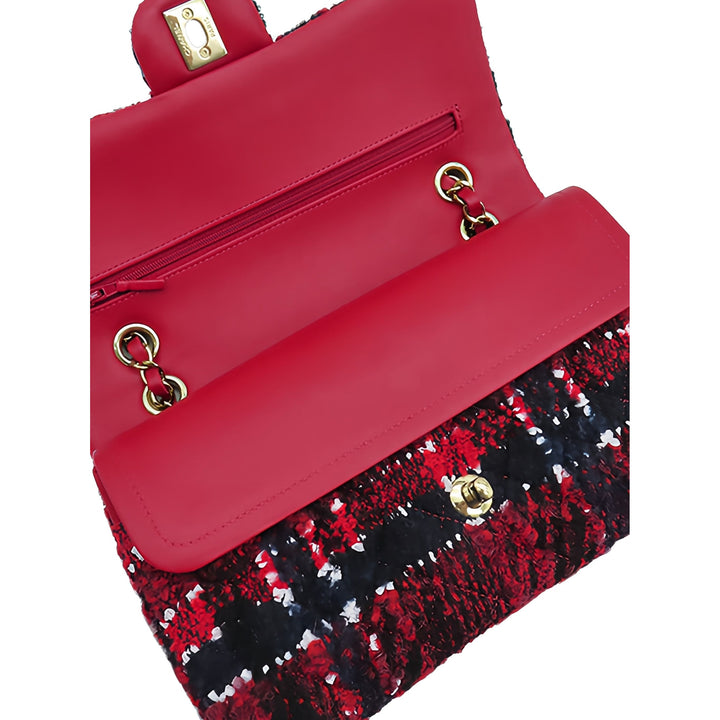 Chanel Classic Double rabat Moyen Tweed Rouge – vue 10 – GABY PARIS