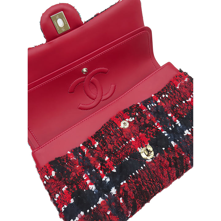 Chanel Classic Double rabat Moyen Tweed Rouge – vue 11 – GABY PARIS