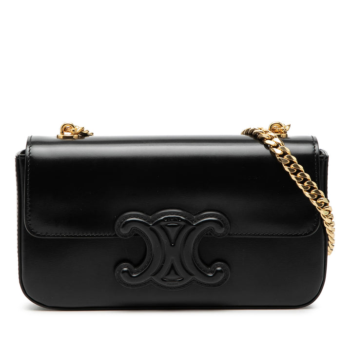 Celine Smooth Cuir de veau Cuir Triomphe Chain Sac bandoulière