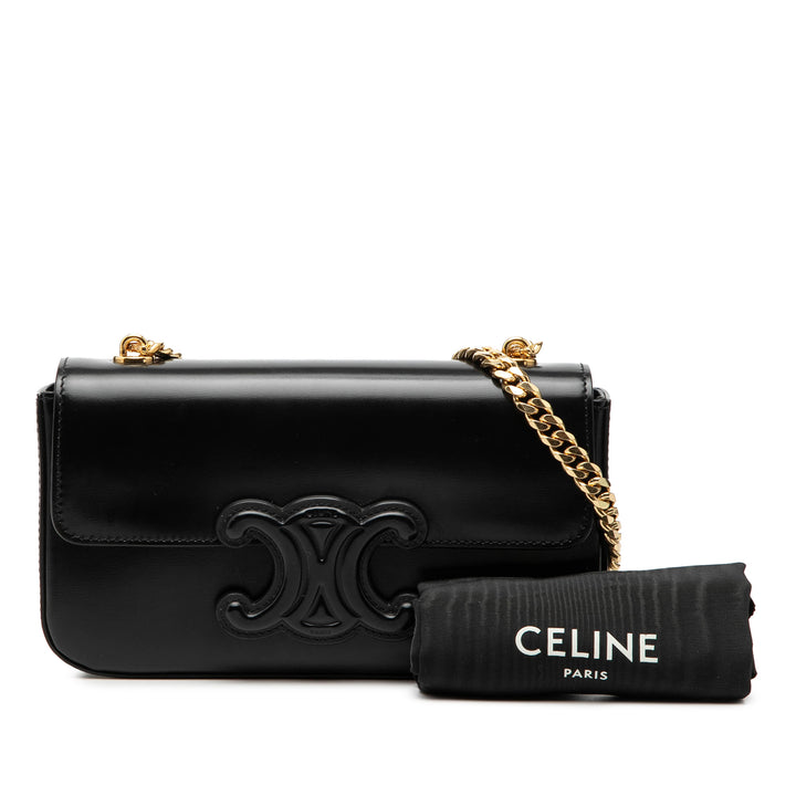 Celine Smooth Cuir de veau Cuir Triomphe Chain Sac bandoulière