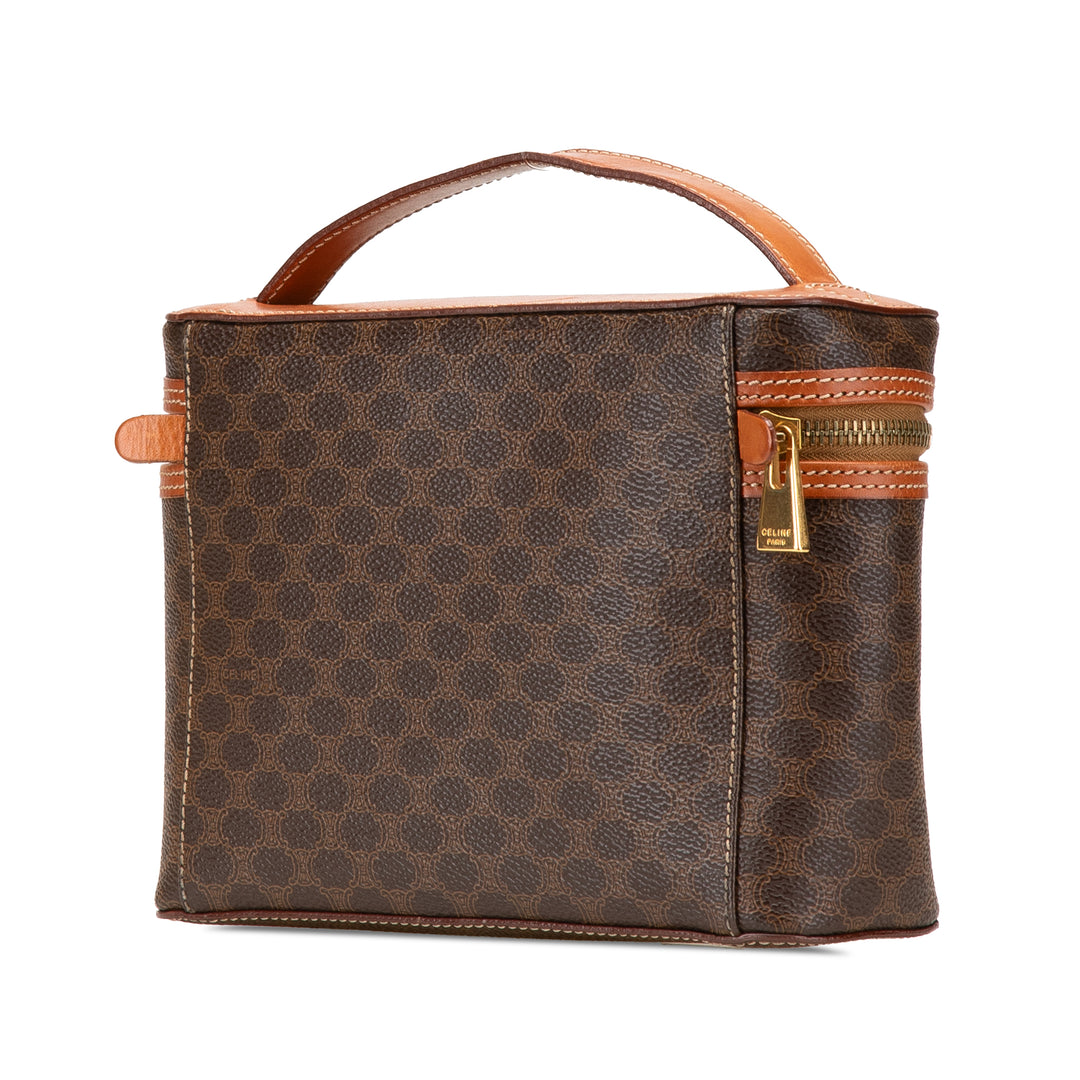 Macadam Coated Canvas Vanity Bag Brown - Gaby Paris