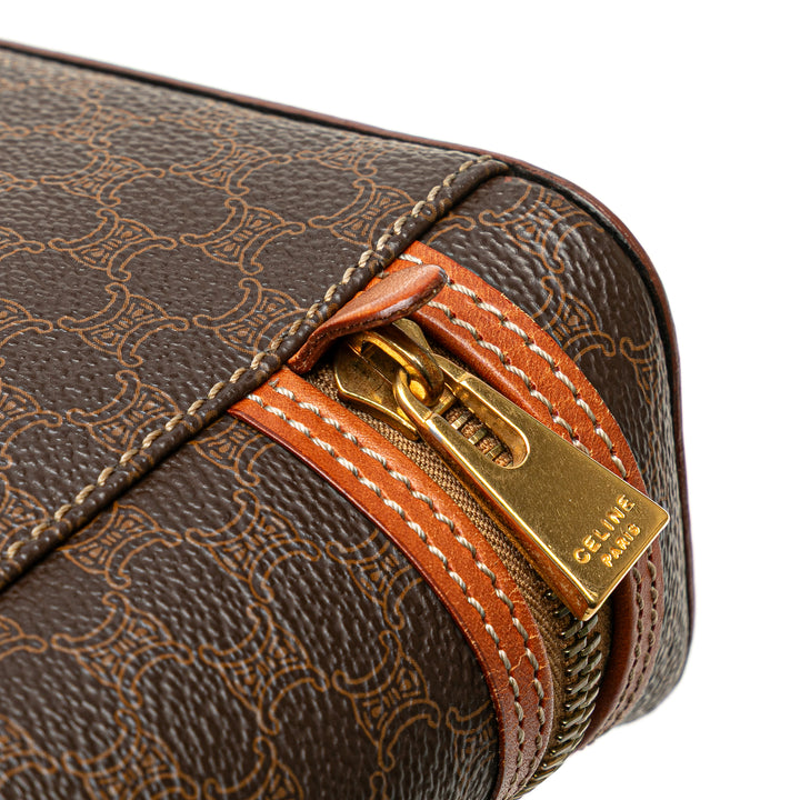 Macadam Coated Canvas Vanity Bag Brown - Gaby Paris
